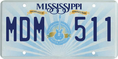 MS license plate MDM511