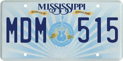 MS license plate MDM515