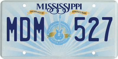 MS license plate MDM527