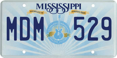 MS license plate MDM529