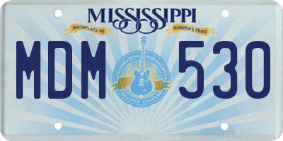 MS license plate MDM530