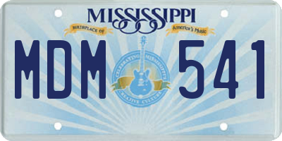MS license plate MDM541