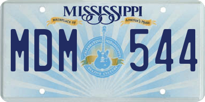 MS license plate MDM544