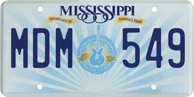 MS license plate MDM549