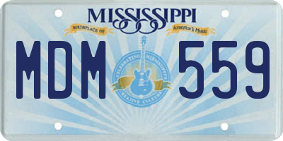 MS license plate MDM559