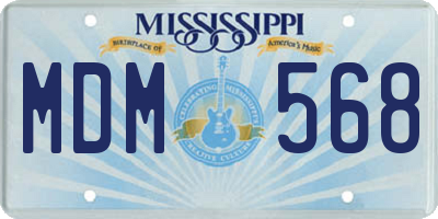 MS license plate MDM568