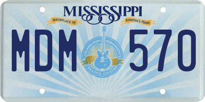 MS license plate MDM570