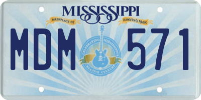 MS license plate MDM571
