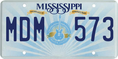 MS license plate MDM573