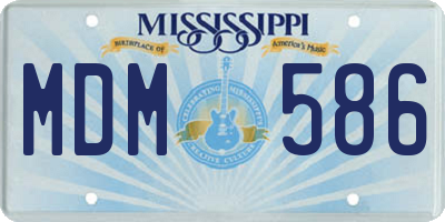 MS license plate MDM586