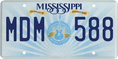 MS license plate MDM588