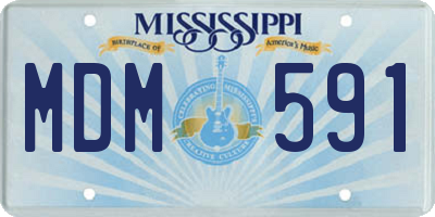MS license plate MDM591