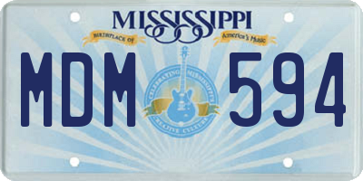 MS license plate MDM594