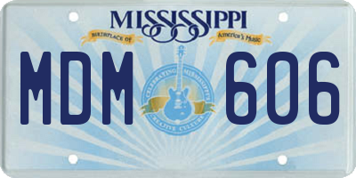 MS license plate MDM606