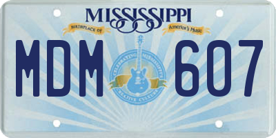 MS license plate MDM607
