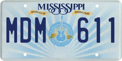MS license plate MDM611
