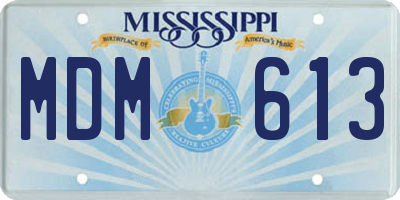 MS license plate MDM613
