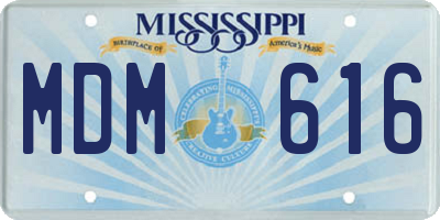 MS license plate MDM616