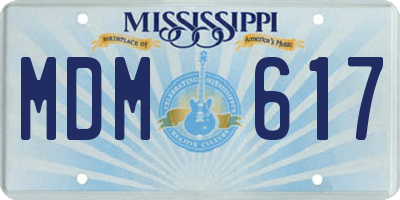 MS license plate MDM617