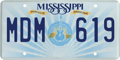 MS license plate MDM619