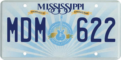 MS license plate MDM622
