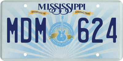 MS license plate MDM624