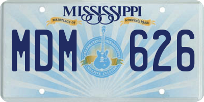 MS license plate MDM626