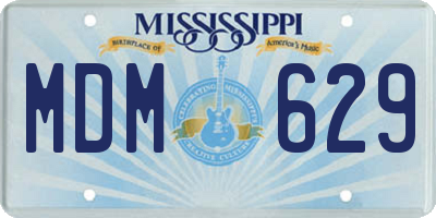 MS license plate MDM629