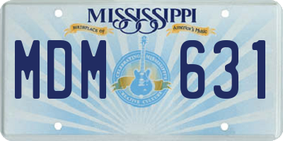 MS license plate MDM631