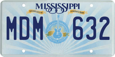 MS license plate MDM632