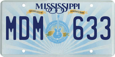 MS license plate MDM633