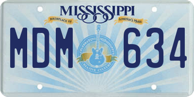 MS license plate MDM634