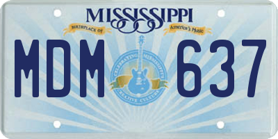 MS license plate MDM637