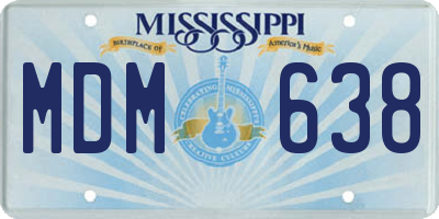 MS license plate MDM638