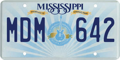MS license plate MDM642