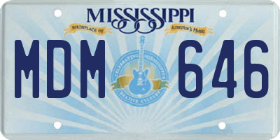 MS license plate MDM646