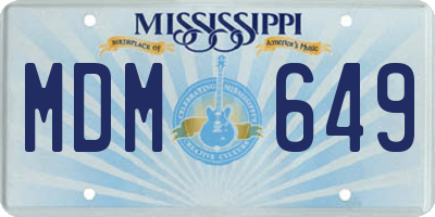 MS license plate MDM649