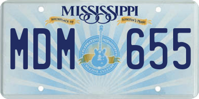 MS license plate MDM655