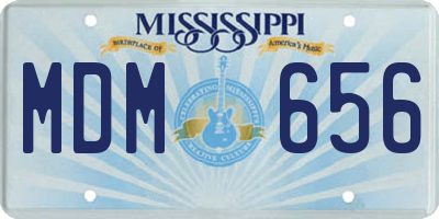 MS license plate MDM656