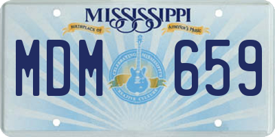 MS license plate MDM659
