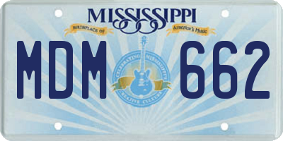 MS license plate MDM662