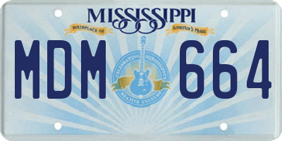MS license plate MDM664