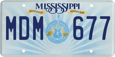 MS license plate MDM677