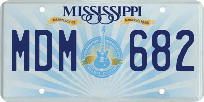 MS license plate MDM682