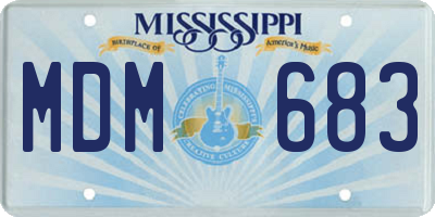 MS license plate MDM683