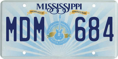 MS license plate MDM684
