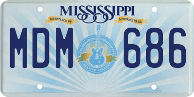 MS license plate MDM686