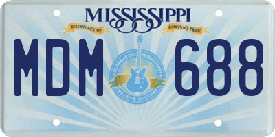 MS license plate MDM688