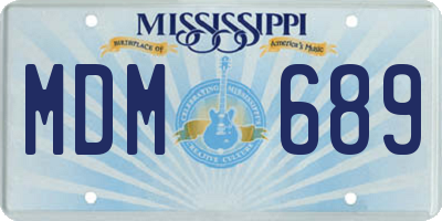 MS license plate MDM689