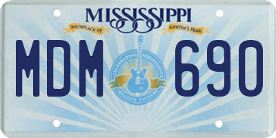MS license plate MDM690